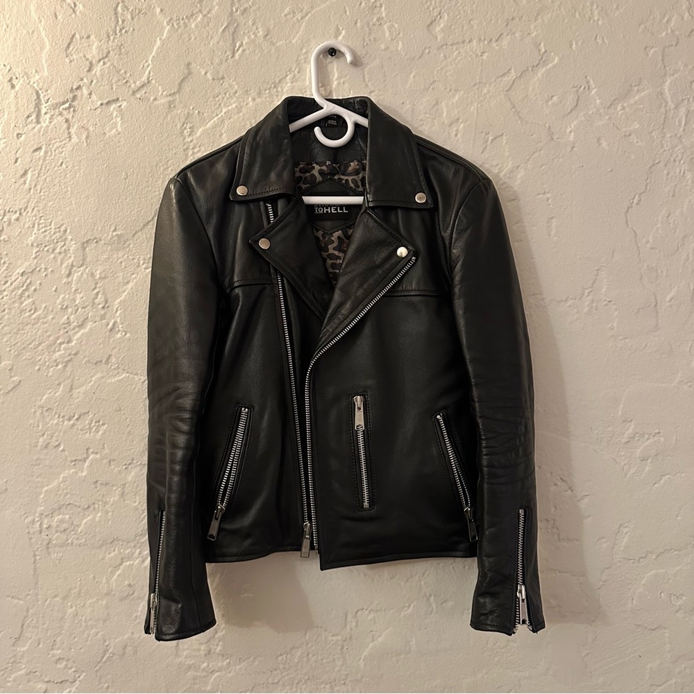 Straight To Hell Black Leather Jacket